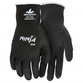 MCR Safety N96795 Ninja BNF Coated Gloves - 15 Gauge Nylon/Spandex Shell