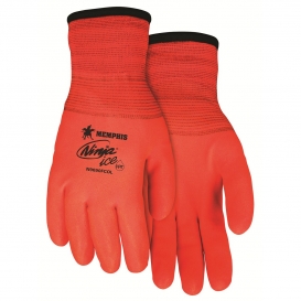 Memphis N9690FCO Ninja Ice HPT Fully Coated Gloves - 15 Gauge Nylon Shell - Orange