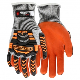MCR Safety UT2952 UltraTech Mechanics Knit Gloves - Padded Synthetic Leather Palm - TPR Padded Back