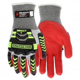 MCR Safety UT2953 UltraTech Multi-Task Knit Gloves - Padded Synthetic Leather Palm - TPR Padded Back