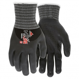 MCR Safety MG9694 NXG Bi-Polymer 3/4 Dipped Nitrile Dotted Gloves - 15 Gauge Nylon/Spandex Shell