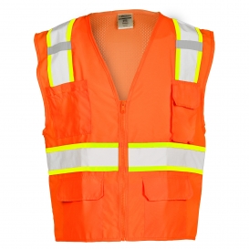 Kishigo 1164 Solid Front Mesh Back Safety Vest - Orange