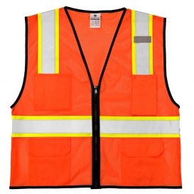 ML Kishigo 1518 Economy Type R Class 2 Two-Tone Mesh Safety Vest - Orange