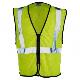 Kishigo 1547-5P Zipper Mesh Safety Vest - Pack of 5 - Yellow/Lime
