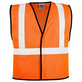 ML Kishigo 1572 Hook and Loop Mesh Safety Vest - Orange