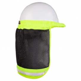 Kishigo B10 Enhanced Visibility Hard Hat Sun Shield - Black/Lime