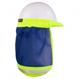 Kishigo B11 Enhanced Visibility Hard Hat Sun Shield - Royal Blue/Lime
