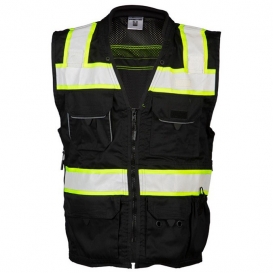 Kishigo B500 Enhanced Visibility Professional Utility Safety Vest - Black