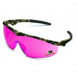Crews MO11V Mossy Oak Storm Safety Glasses - Camo Frame - Pink Lens
