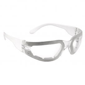 Radians MRSF111ID Mirage Small Safety Glasses - Clear Foam Lined Frame - Clear Anti-Fog Lens
