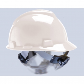 MSA 10004689 V-Gard Cap Style Hard Hat - Swing Fas-Trac Suspension - White