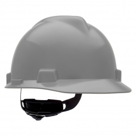 MSA 10025227 Super-V Cap Style Hard Hat - Fas-Trac III Suspension - Silver