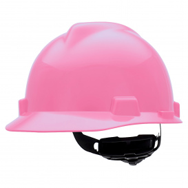 MSA 10026939 V-Gard Cap Style Hard Hat - Fas-Trac III Suspension - Magenta