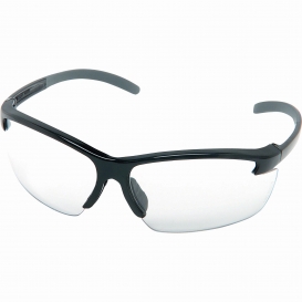 MSA 10033718 Pyrenees Safety Glasses - Black Frame - Clear Anti-Fog Lens