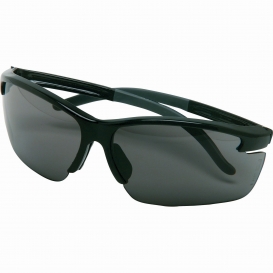 MSA 10033719 Pyrenees Safety Glasses - Black Frame - Gray Anti-Fog Lens