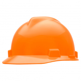 MSA 10057420 V-Gard Cap Style Hard Hat - 1-Touch Suspension - Hi-Viz Orange