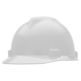 MSA 10057441 V-Gard Cap Style Hard Hat - 1-Touch Suspension - White