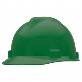 MSA 10057445 V-Gard Cap Style Hard Hat - 1-Touch Suspension - Green