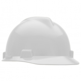 MSA 10058624 Super-V Cap Style Hard Hat - 1-Touch Suspension - White