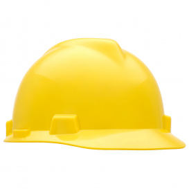 MSA 10058626 Super-V Cap Style Hard Hat - 1-Touch Suspension - Yellow