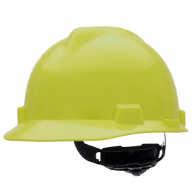 MSA 10061513 V-Gard Large Size Cap Style Hard Hat - Fas-Trac III Suspension - Hi-Viz Yellow
