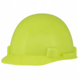 MSA 10084095 SmoothDome Cap Style Hard Hat - 6-Point Fas-Trac III Suspension - Hi-Viz Yellow