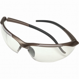 MSA 10106382 Discovery II Safety Glasses - Gray/Silver Frame - Clear Lens