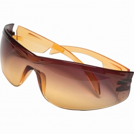 MSA 10106386 Yellow Jacket Safety Glasses - Yellow Temples - Gradient Amber Lens