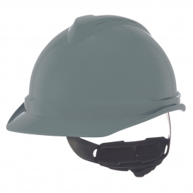 MSA 10121053 V-Gard 500 Non-Vented Cap Style Hard Hat - 4-Point Ratchet Suspension - Gray
