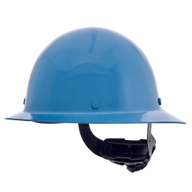 MSA 10145798 Skullgard Full Brim Hard Hat - Fas-Trac III Suspension - Blue