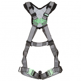 MSA 10194889 V-FIT Standard Full Body Harness - Quick Connect Leg & Chest Straps w/ Shoulder Pads