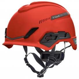 MSA 10194784 V-Gard H1 Trivent Safety Helmet - Fas-Trac Suspension - Red