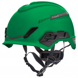 MSA 10194786 V-Gard H1 Trivent Safety Helmet - Fas-Trac Suspension - Green