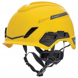MSA 10194787 V-Gard H1 Trivent Safety Helmet - Fas-Trac Suspension - Yellow