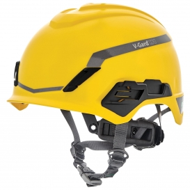 MSA 10194795 V-Gard H1 Safety Helmet - Fas-Trac Suspension - Yellow