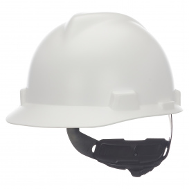 MSA 10203081 V-Gard Cap Style Hard Hat - Fas-Trac Suspension - Matte White