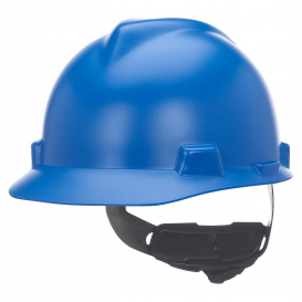 MSA 10203082 V-Gard Cap Style Hard Hat - Fas-Trac Suspension - Matte Blue