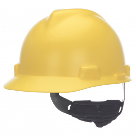 MSA 10203083 V-Gard Cap Style Hard Hat - Fas-Trac Suspension - Matte Yellow
