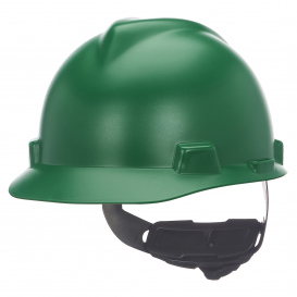 MSA 10203085 V-Gard Cap Style Hard Hat - Fas-Trac Suspension - Matte Green