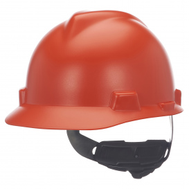 MSA 10203087 V-Gard Cap Style Hard Hat - Fas-Trac Suspension - Matte Orange