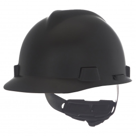 MSA 10203092 V-Gard Cap Style Hard Hat - Fas-Trac Suspension - Matte Black