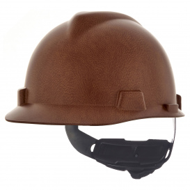 MSA 10204773 V-Gard Hydro Dip Cap Style Hard Hat - Fas-Trac Suspension - Leather