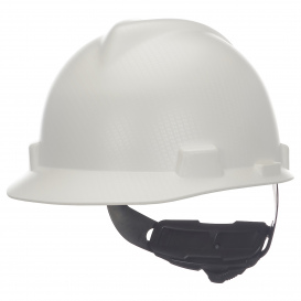 MSA 10204776 V-Gard Hydro Dip Cap Style Hard Hat - Fas-Trac Suspension - Silver Carbon Fiber