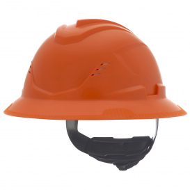MSA 10215833 V-Gard C1 Vented Full Brim Hard Hat - Ratchet Suspension - Orange