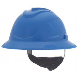 MSA 10215839 V-Gard C1 Full Brim Hard Hat - Ratchet Suspension - Blue