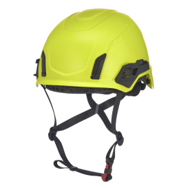 MSA 10242640 V-Gard H2 Safety Helmet - Ratchet Suspension - Hi-Viz Yellow/Lime