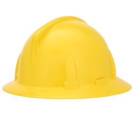 MSA 454712 Topgard Full Brim Hard Hat - 1-Touch Suspension - Yellow