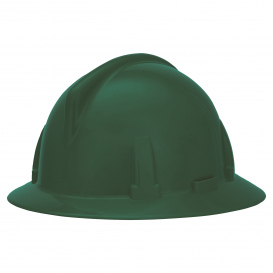 MSA 454717 Topgard Full Brim Hard Hat - 1-Touch Suspension - Green