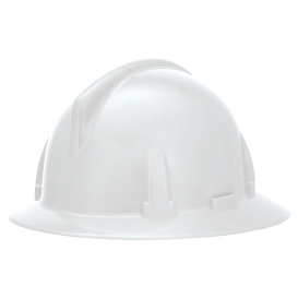 MSA 454719 Topgard Full Brim Hard Hat - 1-Touch Suspension - White
