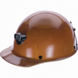 MSA 460409 Skullgard Cap Style Hard Hat w/ Lamp Bracket - Staz-On Suspension - Natural Tan